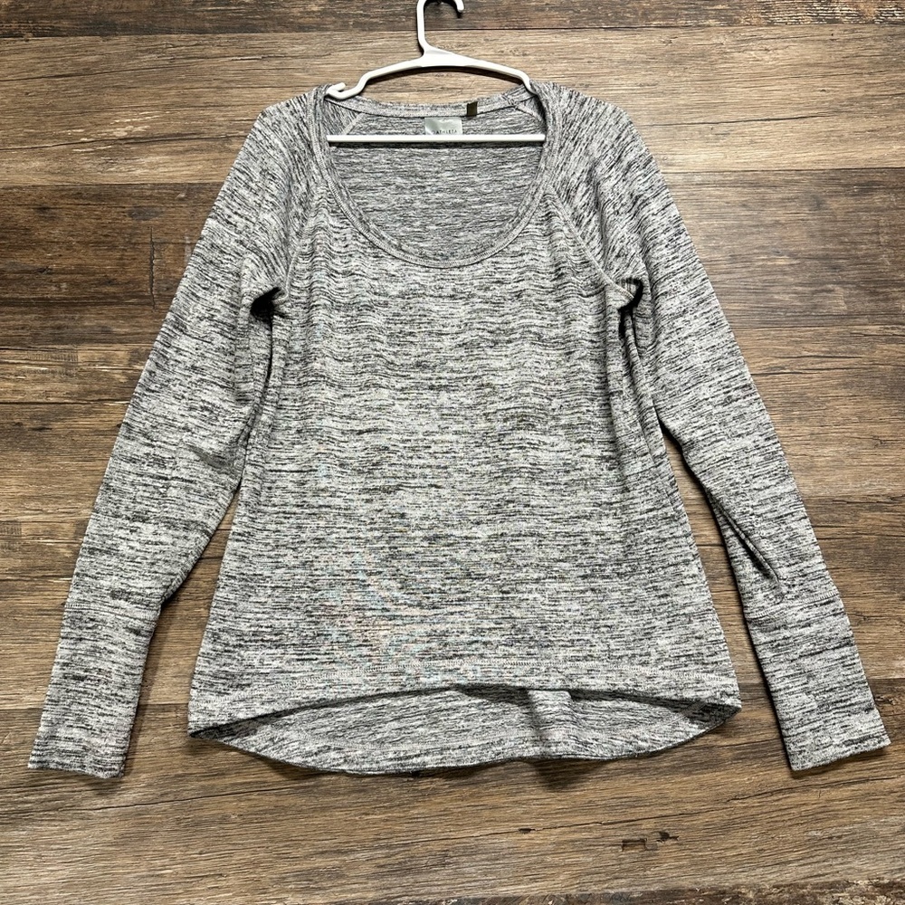 Athleta Gray‎ Fitted Sweatshirt Top